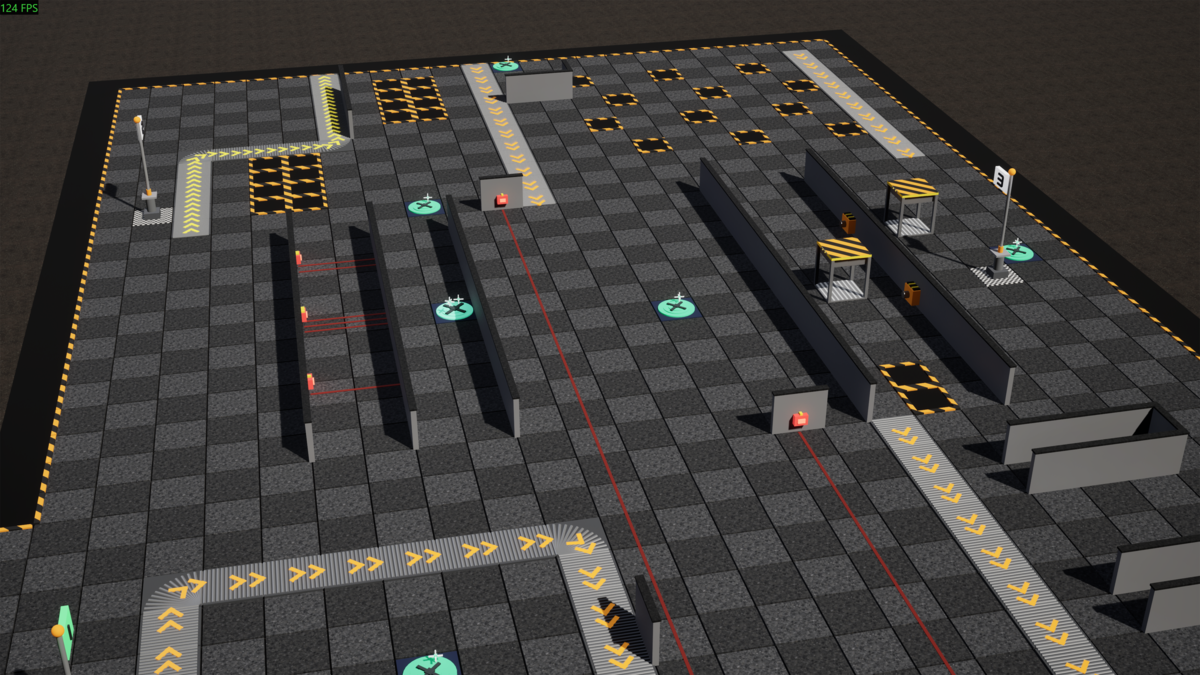 Gameplay floor view without HUD overlays